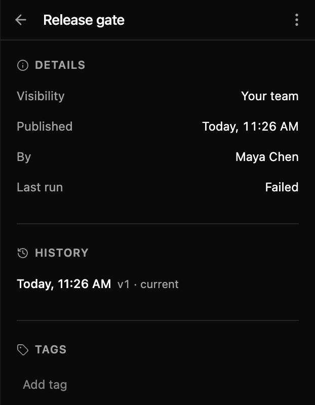 The notebook's Details in the Cloud view: Visibility, Published, By, and Last run, which reads Failed.